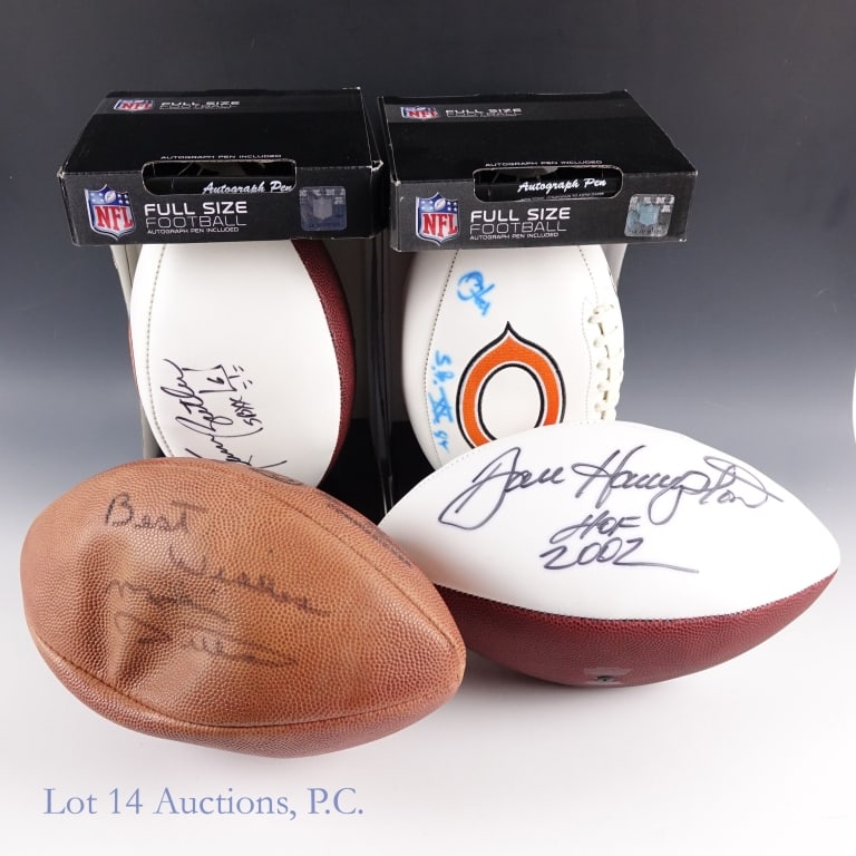 Super Bowl XX Signed Footballs NO COAs (4): Four Wilson full size footballs each signed by a member of the Chicago Bears Super Bowl XX team. None of these signatures has a third party COA and all are being sold "AS IS" without any guarantees. T