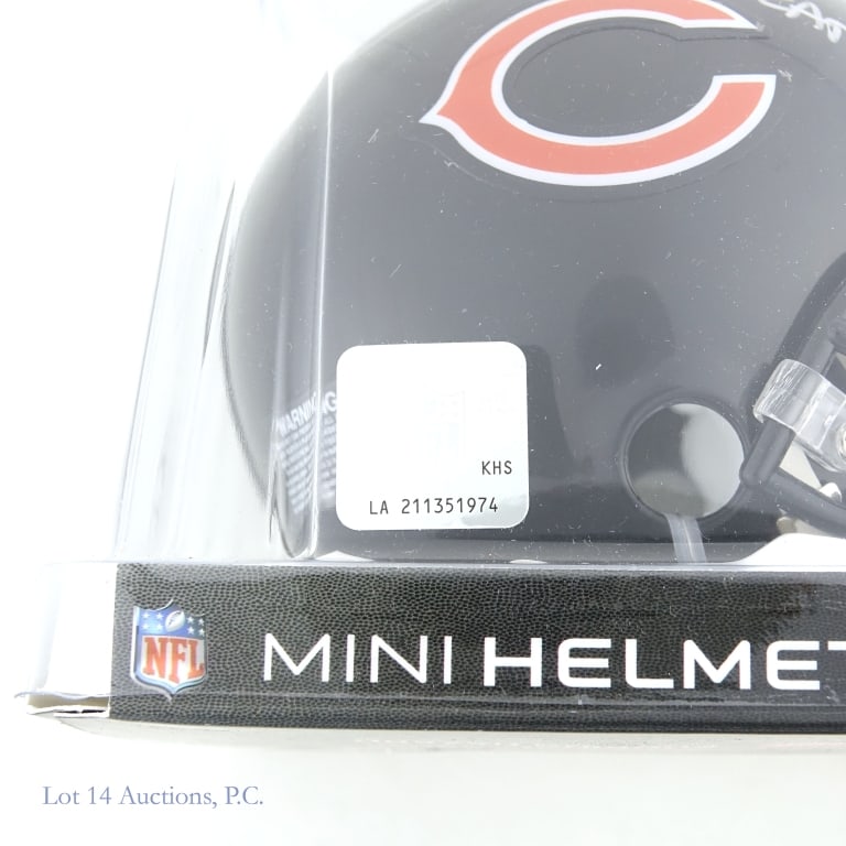 Chicago Bears Signed Mini Helmets AS IS (3) - 3