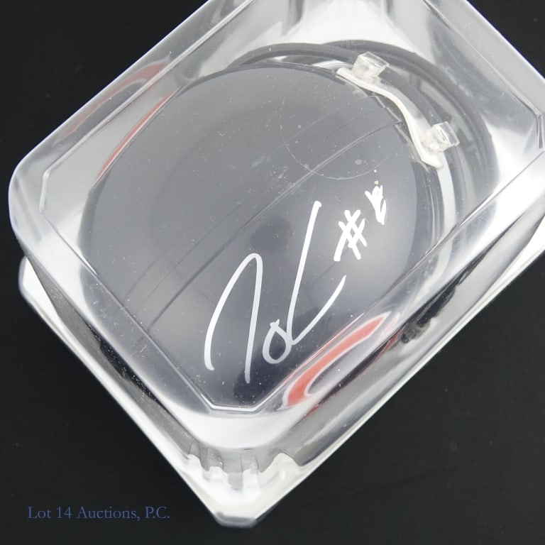 5 Signed Chgo Bears Mini Helmets Unknown Players - 2