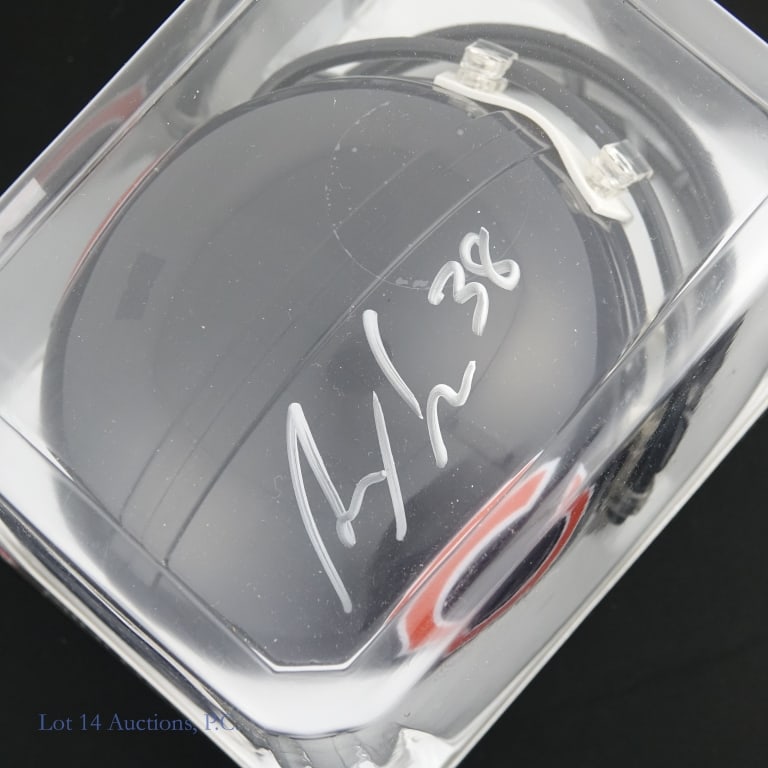 5 Signed Chgo Bears Mini Helmets Unknown Players - 4