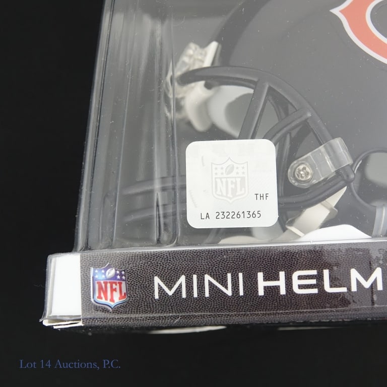 5 Signed Chgo Bears Mini Helmets Unknown Players - 5
