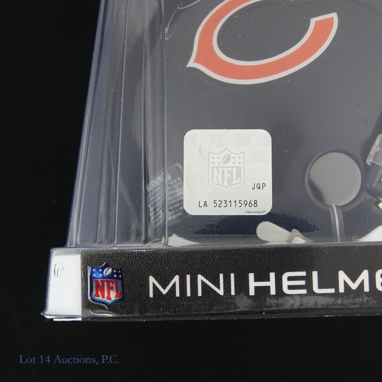5 Signed Chgo Bears Mini Helmets Unknown Players - 7