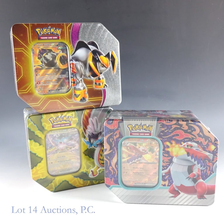 NIB Paldea Partners / Paradox Destinies Tins (3): NIB Paldea Partners / Paradox Destinies Tins (3). Factory Sealed and Authentic. Lot of 2 Paradox Destinies and 1 Paldea Partners Pokemon Tins. Per tin: 1 Foil Promo; 5 Boosters; 1 TGC Code Card. Foil 
