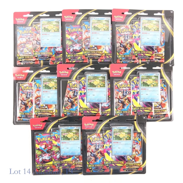 NIB Pokemon Mega Evo 3 Pack Psyduck Blisters (8) (1 of 3)