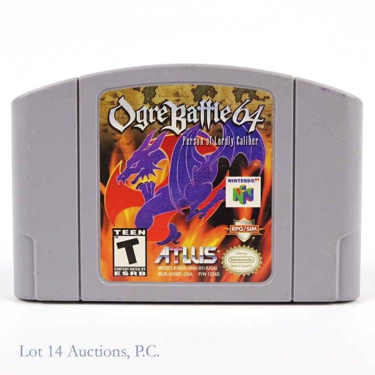 Nintendo 64 N64 Ogre Battle 64 Game Cartridge: Nintendo 64 N64 Ogre Battle 64 Person Of Lordly Caliber game cartridge. ***All games opened and verified authentic. Lot 14 will guarantee authenticity.***
