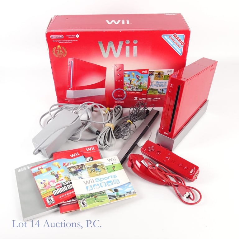 Nintendo Wii Red 25th Ann. Mario Set CIB T+W (1 of 5)