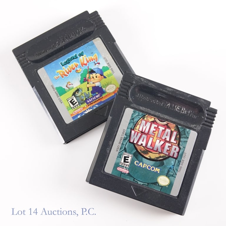 GameBoy Color The River King & Metal Walker: Two (2) Nintendo GameBoy Color game cartridges - Legend Of The River King and Metal Walker.
