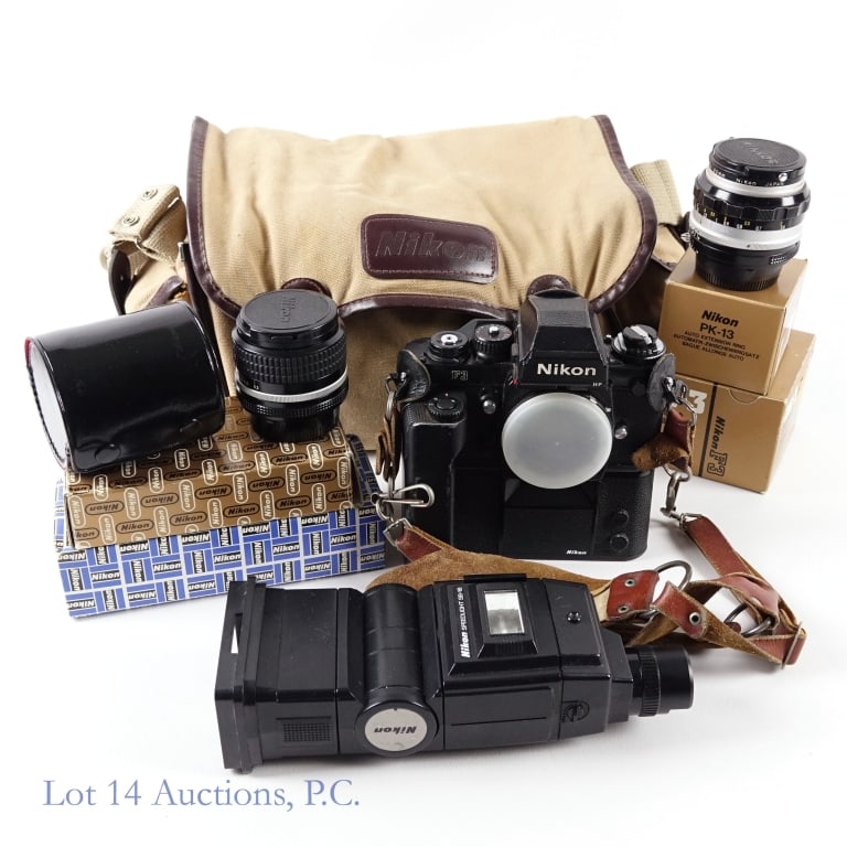 Nikon F3, Motor Drive, Lenses, Flashlights, More (1 of 9)
