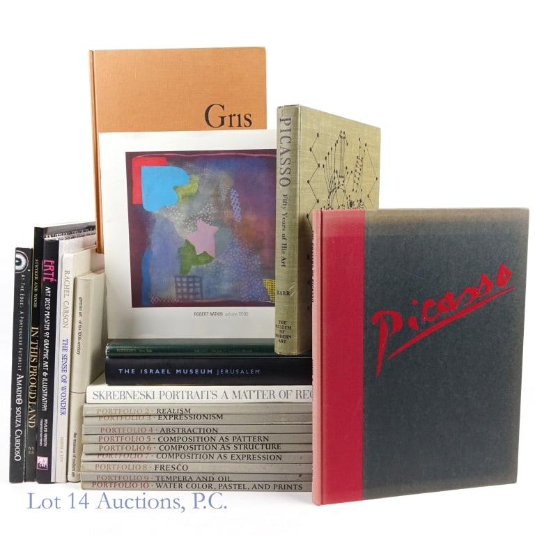 Skrebniski Signed & More Art Books (21): Twenty-one (21) Art and Art portfolio books. SIGNED "Skrebniski Portraits; A Matter of Record", 1978. Signed "Best Wishes Skrebniski 78", 1978. (Note - Ink bled to facing page). Metropolitan Seminars