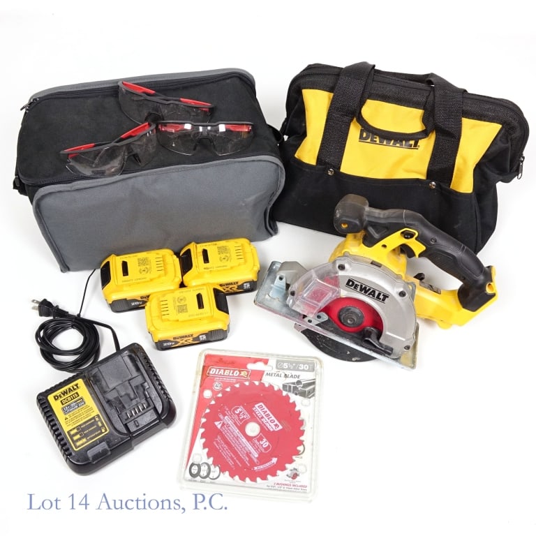DeWalt 20V 5.5" Cordless Circ Saw DCS373, Batt. (1 of 6)