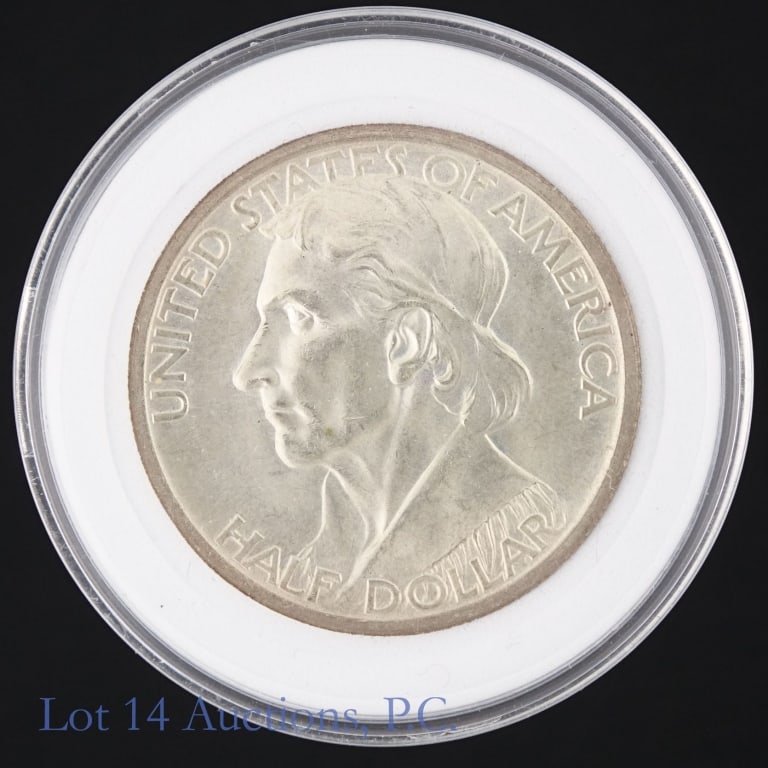 1936 (P) US Silver D. Boone Com 50c (BU): 1936 (P) silver Daniel Boone 200th birth anniversary commemorative half dollar (Philadelphia Mint). Metal is 90% silver. The American folk hero and explorer helped settle the lands west of the Appalac