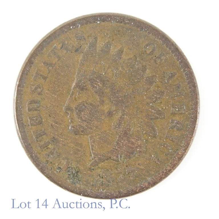 1877 US Indian Head Cent - KEY DATE: 1877 United States Indian head cent (Philadelphia). Designer: James Barton Longacre. Per PCGS: "The 1877 Indian Cent is unquestionably the most desirable coin in the entire circulation strike Indian C