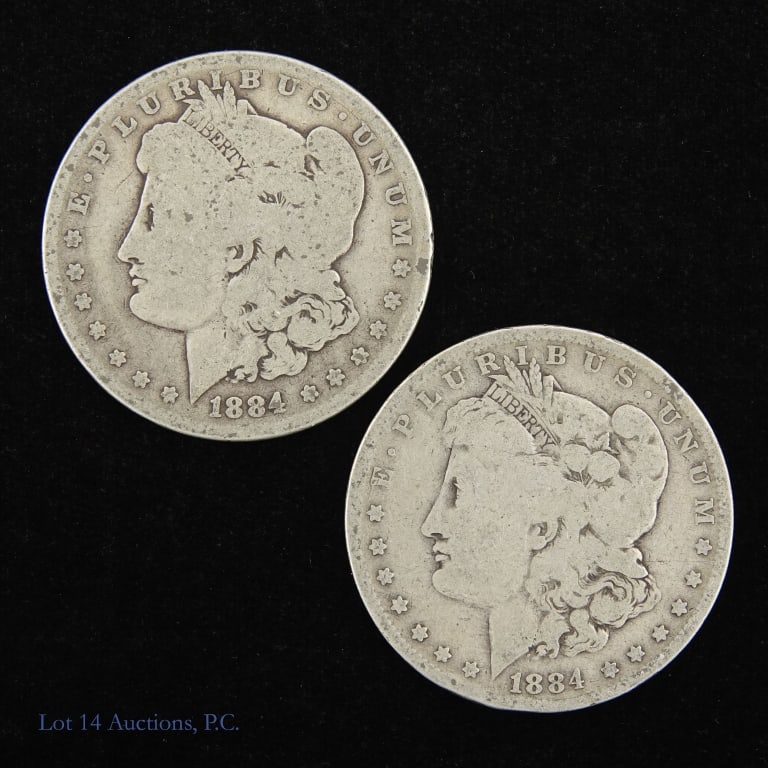 1884 P,O US Silver Morgan Dollars (ASW 1.48 Ozt.) (1 of 2)