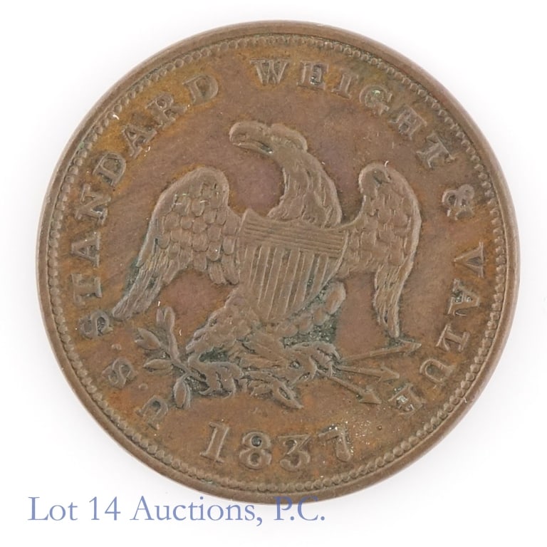1873 US 1/2 Cent Copper Token (HT-73) (1 of 2)