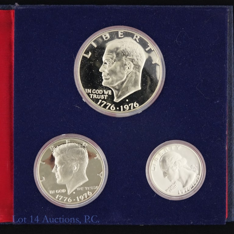 1976-S US 40%-Silver Proof 3-Coin Set (ASW 0.5 Oz) (1 of 3)