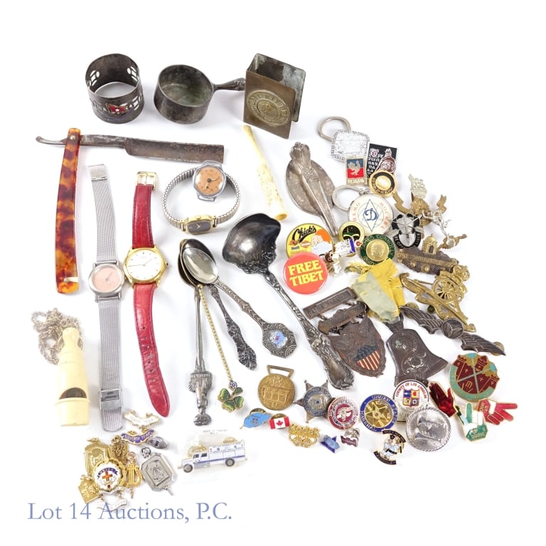 Grandparents Drawer, Pins, Watches, Spoons, More (1 of 6)