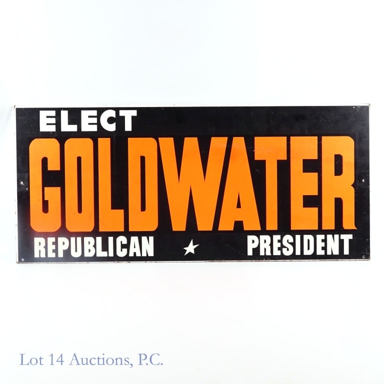 Goldwater President Campaign Political 3 FOOT Sign (1 of 4)
