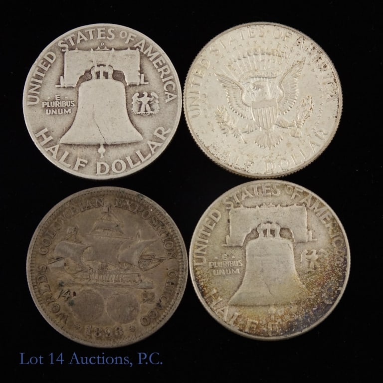 Various US 90%-Silver Half Dollars (4) - 2