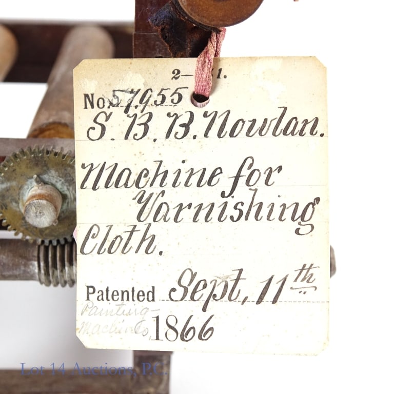 Samuel B.B. Nowlan Patent Model Varnishing Machine - 4