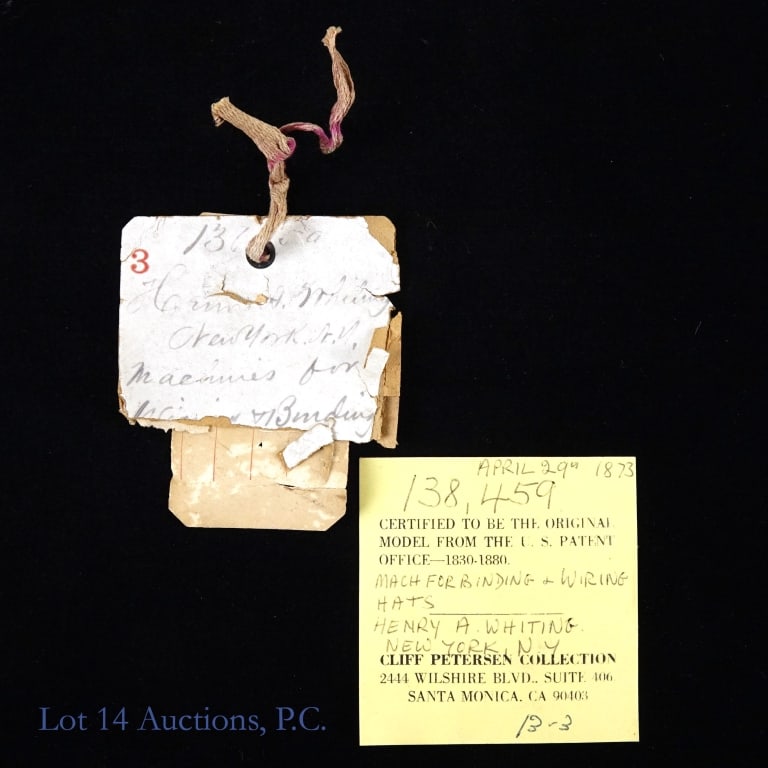Henry A. Whiting Patent Model Hat Binding Machine - 6
