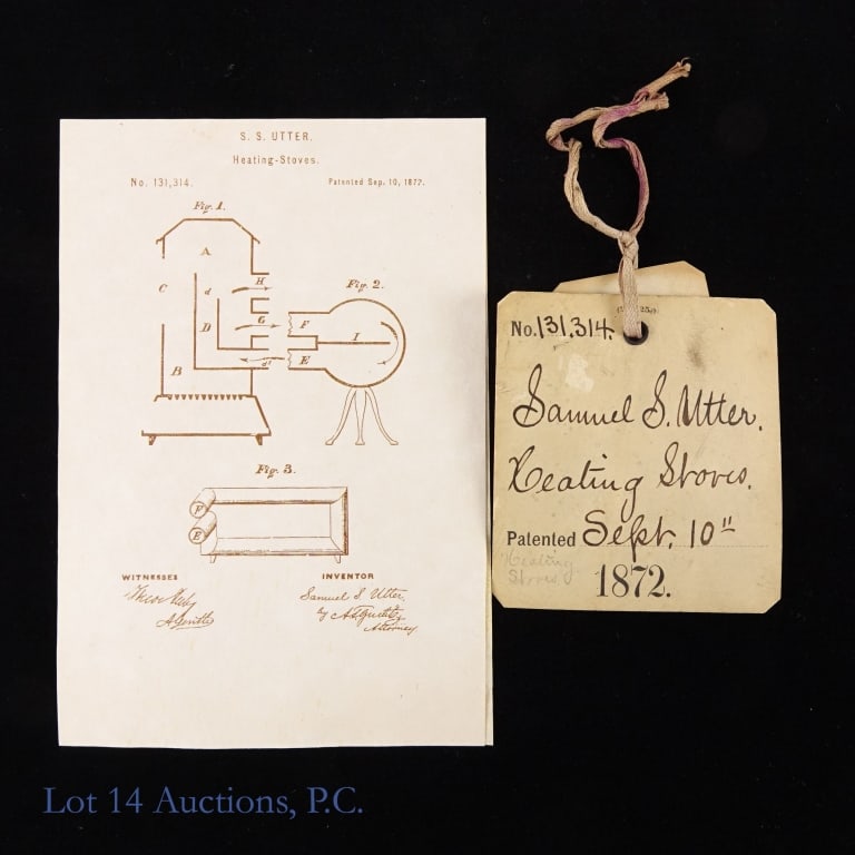 Samuel Utter Patent Model Heating Stove, 1872 - 7