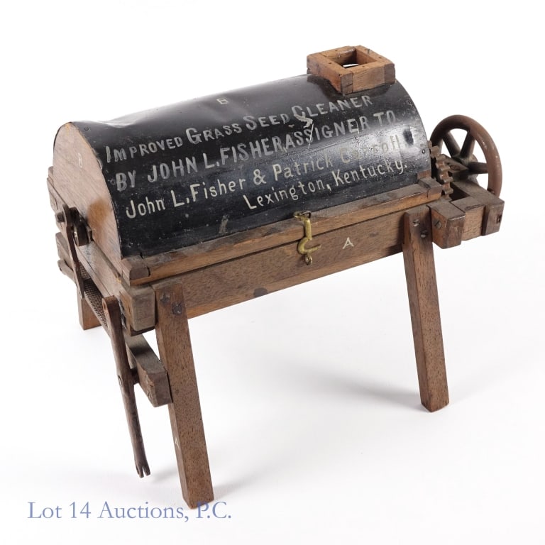 J. L. Fisher Patent Model Grass Seed Cleaner, 1872 (1 of 8)