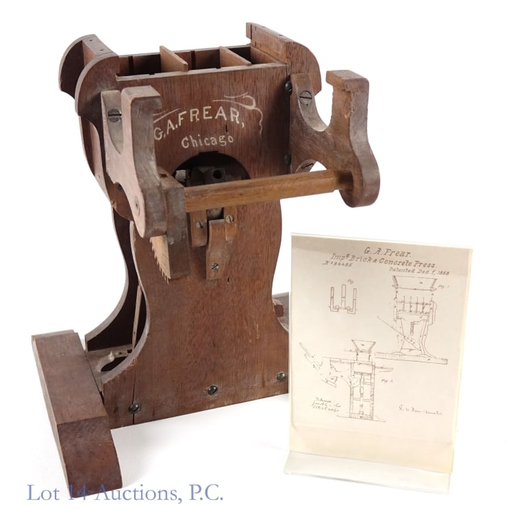 George Frear Patent Model Brick Machine, 1868 Chgo (1 of 7)