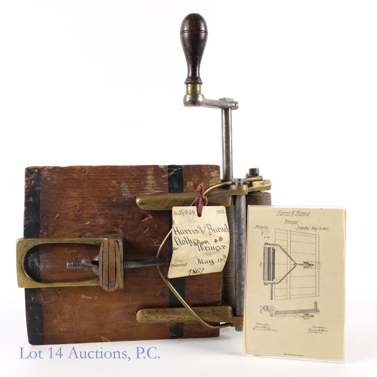 Harris & Burnet Patent Model Clothes Wringer, 1862 (1 of 7)