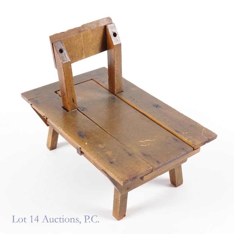 Samuel Wiswall Patent Model Wash Bench, 1860* (1 of 6)