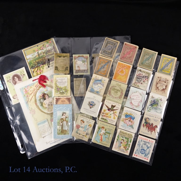Colgate & More Mini Calendars 1880s-1920s: Miniature pocket calendars from soap companies made as promotions between the 1880s and the 1920s. Most are from Colgate & Company, but there are a handful from other companies, such as Oakley's Queen