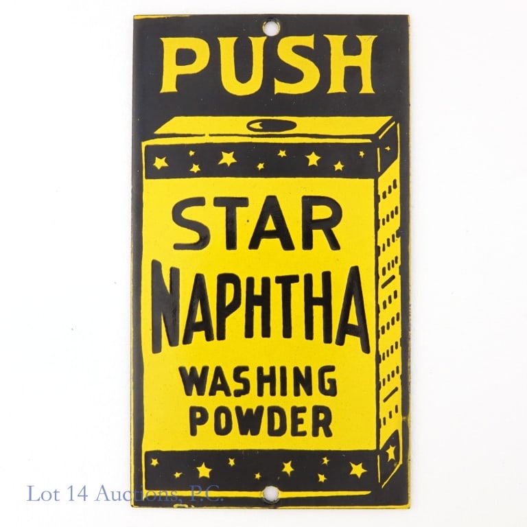 Star Naphtha Soap Porcelain Door Push Sign SSP (1 of 3)