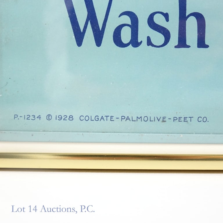 1928 Palmolive Soap "Keep Clean" Lithograph Ad - 3