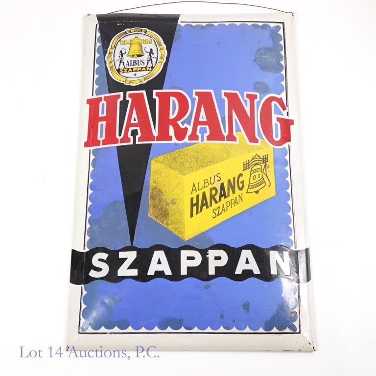 Midcentury Hungarian Albus Harang Soap SST Sign (1 of 7)