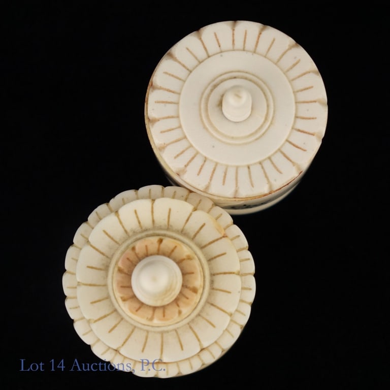 Indian Bone Kohl / Perfume Bottles (2) - 5