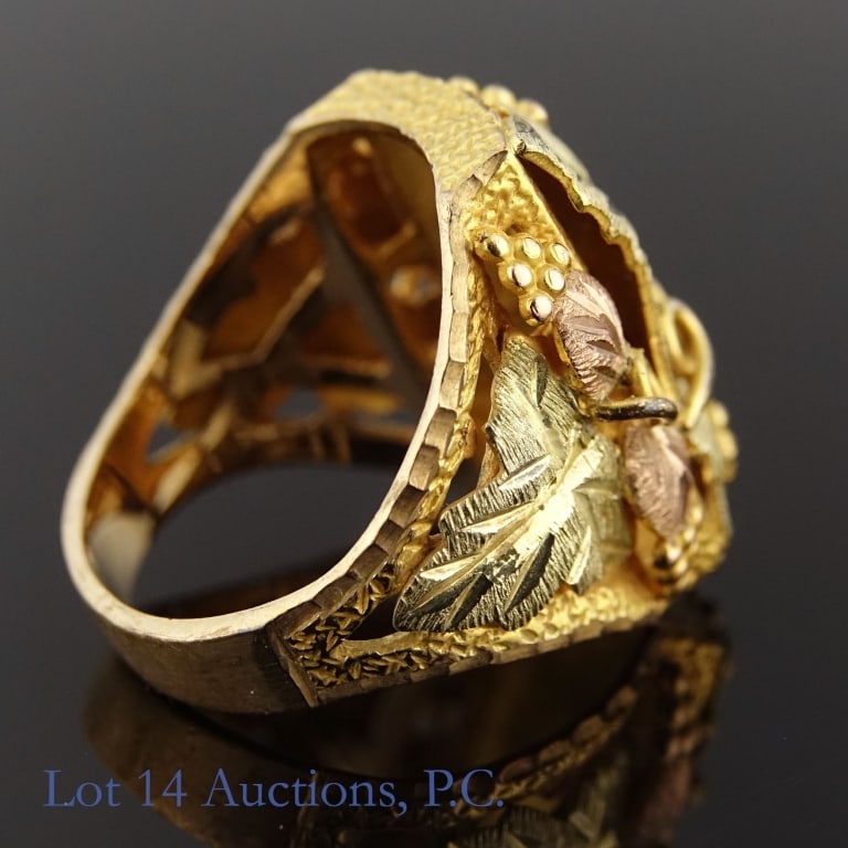 10K Tricolor Gold Ring - 3