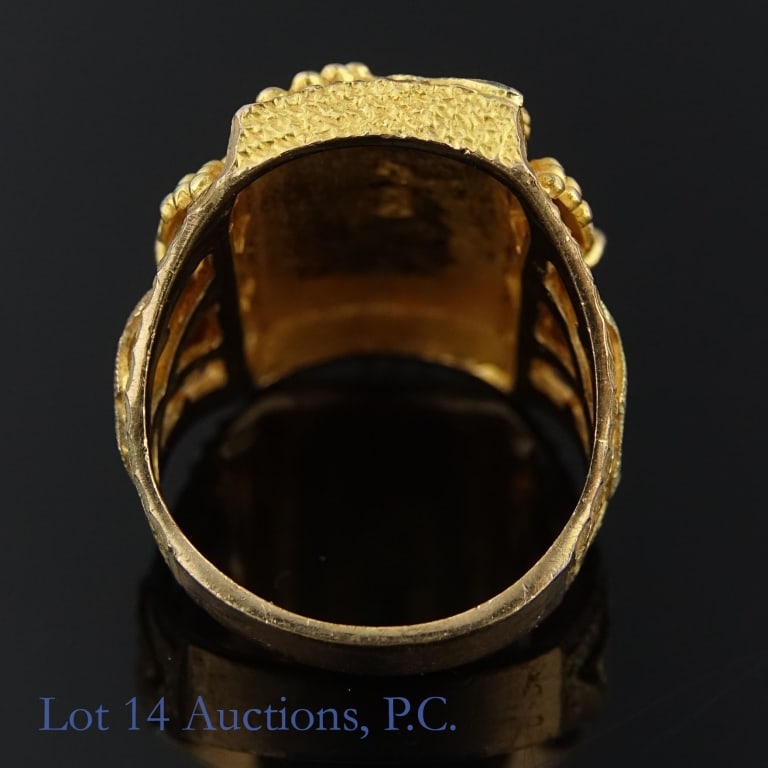 10K Tricolor Gold Ring - 4