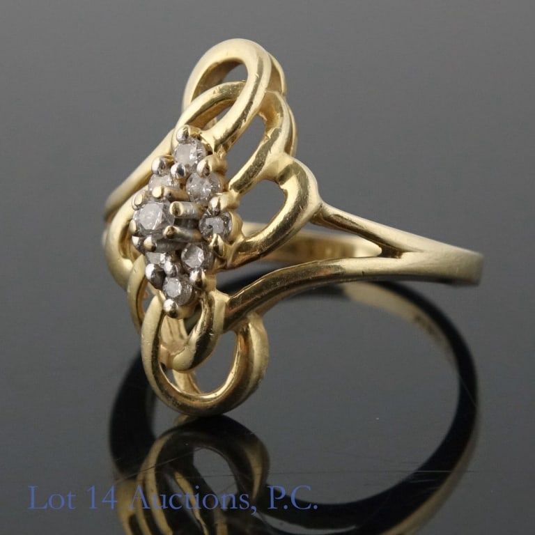 14k Y. Gold and Diamond Ring (1 of 4)