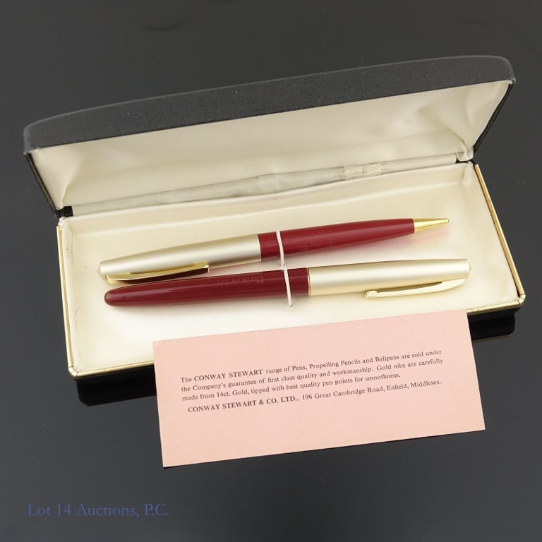 1970s Conway Stewart Pencil & 14K Fountain Pen NOS (1 of 6)