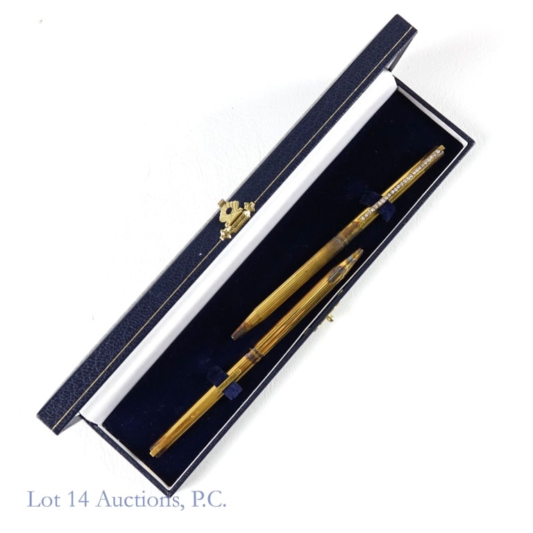 S.T. Dupont Classique Vermeil & Diamonds Pens (2) (1 of 7)
