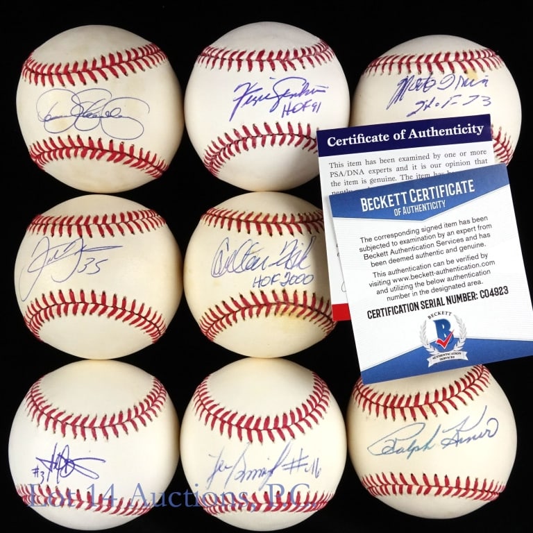 8 Baseballs Signed By HOF Members (1 of 11)
