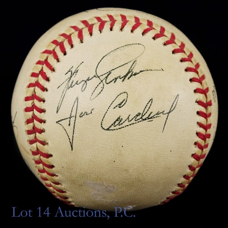 Cubs Old Timers Signed Baseball - 3