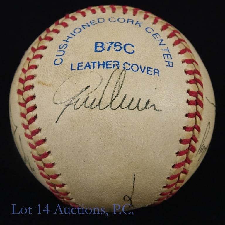 Cubs Old Timers Signed Baseball - 5