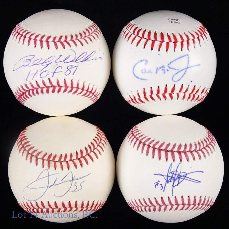 8 Baseballs Signed By HOF Members - 2