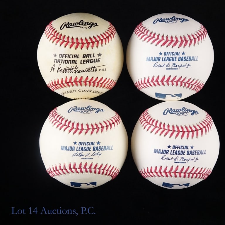 4 Baseballs Signed By HOF Members - 4