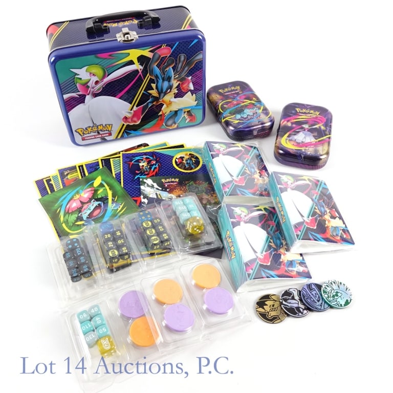 Pokemon Live Cards & Ephemera in Lunchbox (150+) (1 of 5)