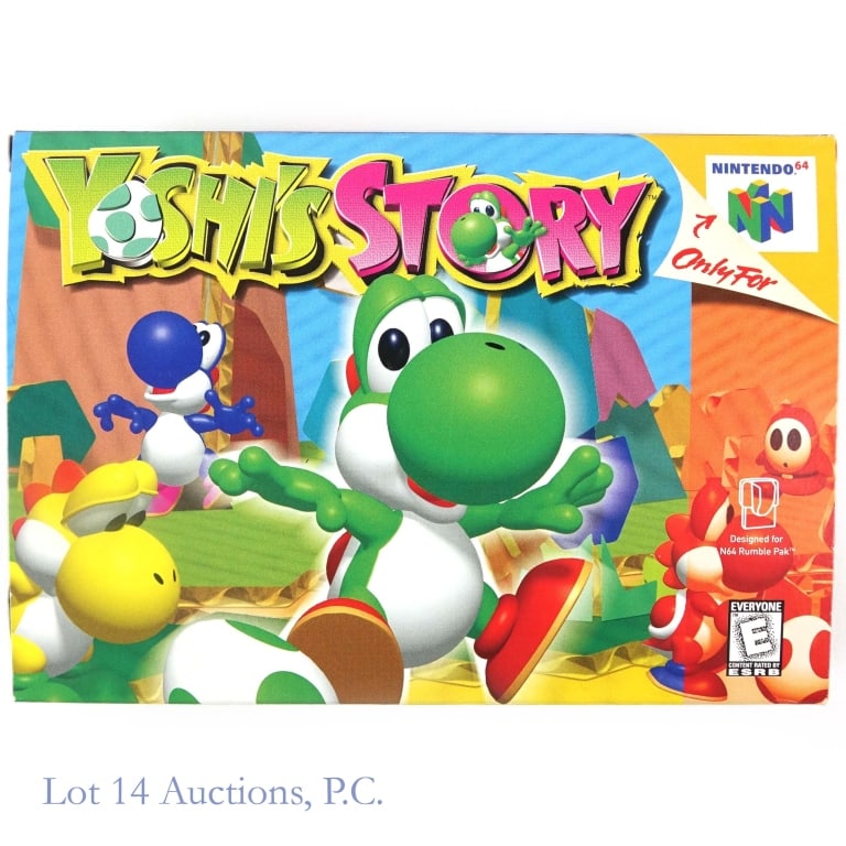 N64 Yoshi's Story Game CIB *: Nintendo 64 Yoshi's Story Game, complete in box. Small piece including UPC cut out of the box. See photos for condition and details.