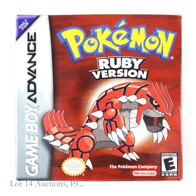 Game Boy Advance Pokemon Ruby Version CIB: Game Boy Advance Ruby version Pokemon game. Complete in box, new save battery installed. ***All games opened and verified authentic. Lot 14 will guarantee authenticity.***