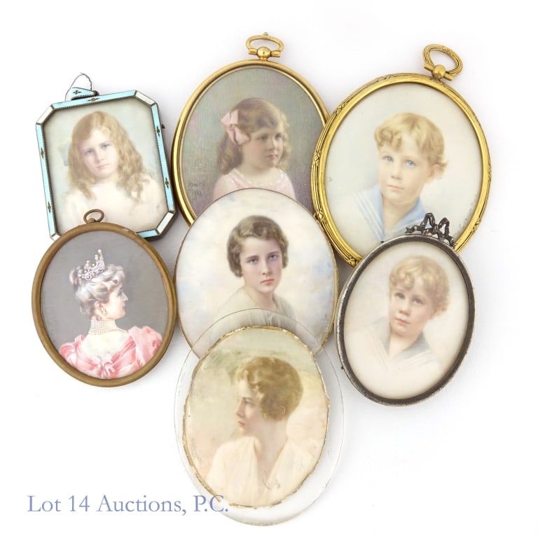 Miniature Portraits English Sterling Silver 19th C (1 of 4)