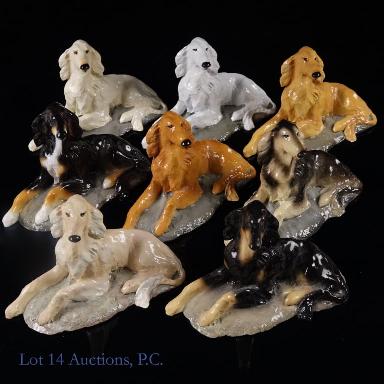 Ron Hevener Porcelain Dog Sculptures (8) (1 of 8)