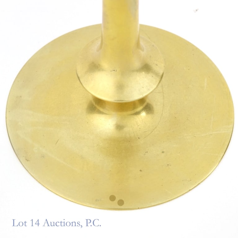 Robert Jarvie Style Brass Candlesticks - 4